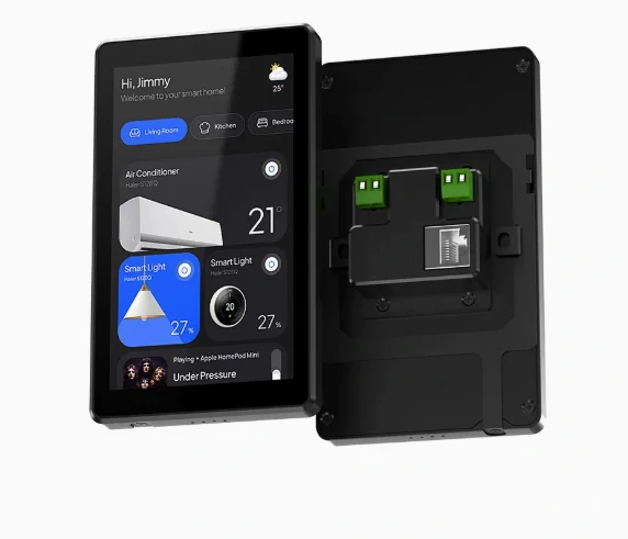 Portworld 5.5 Inch CNC Metal Embedded Android 14 Rk3576 Smart Home Control Panel RAM 4GB Industrial Tablet with RS485 for HVAC